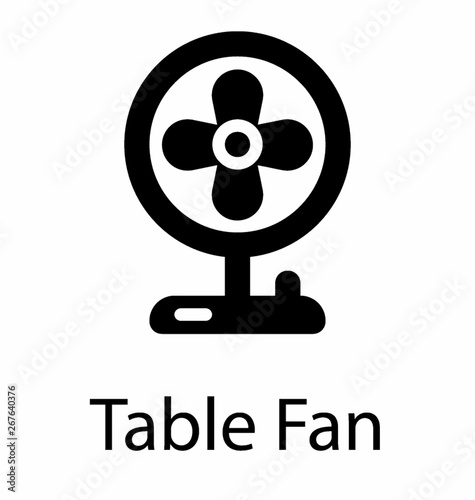 Glyph icon of table fan