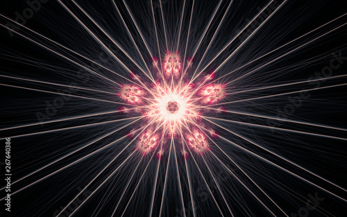 digital image generated on a computer consisting of beautiful abstract geometric shapes, lines of different colors for a background image or web design