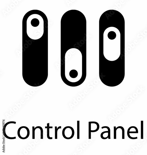 Control panel icon in solid design