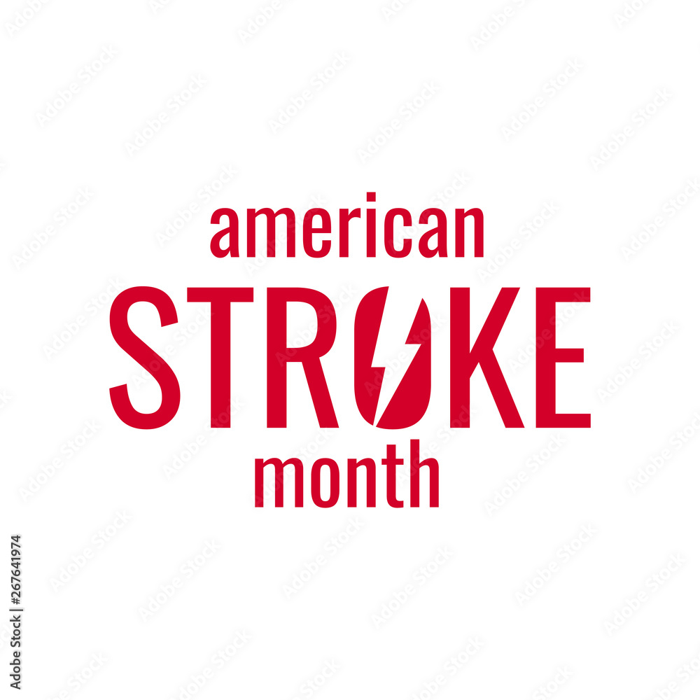 Fototapeta premium Stroke awareness month design in flat style