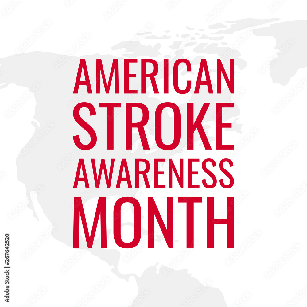 Stroke awareness month design in flat style Stroke awareness month design in flat style