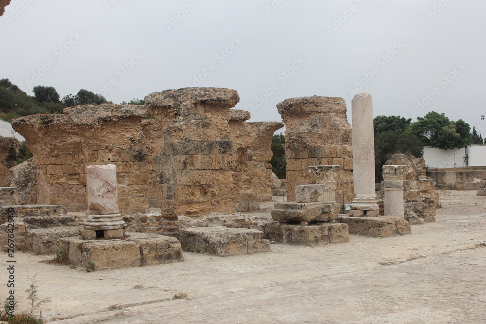 Carthage ancient city museum in the state of Tunisia