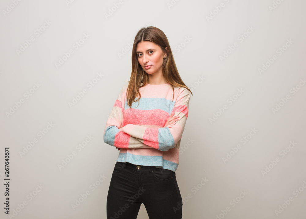 Young russian girl looking straight ahead Young russian girl looking straight ahead