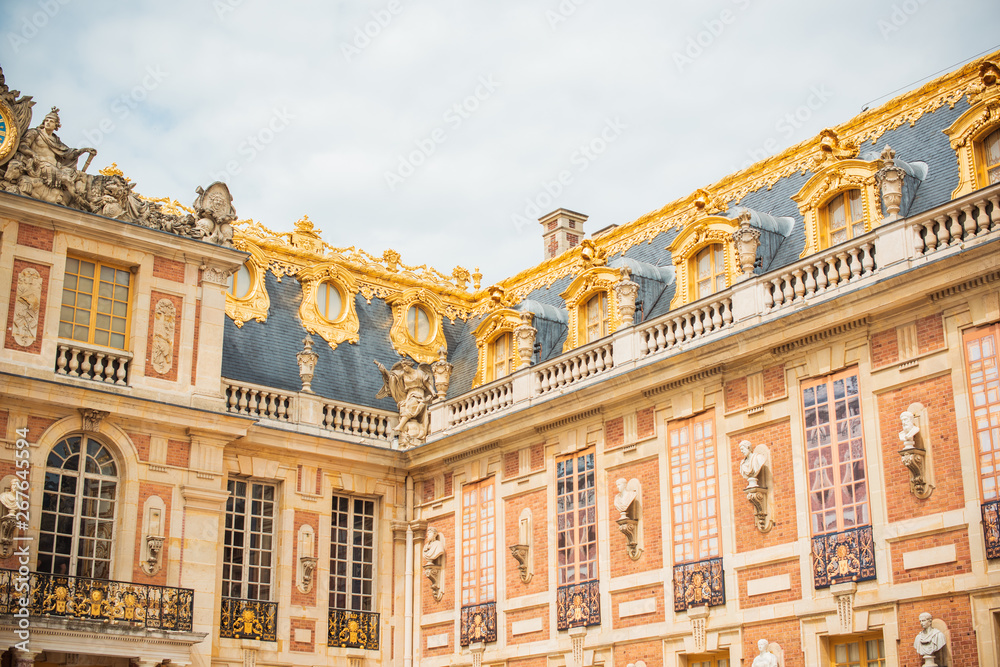 Fototapeta premium PARIS, FRANCE - MAY 12, 2019. Interior of Chateau de Versailles (Palace of Versailles). Versailles palace is in UNESCO World Heritage Site list since 1979. Vacation in Paris