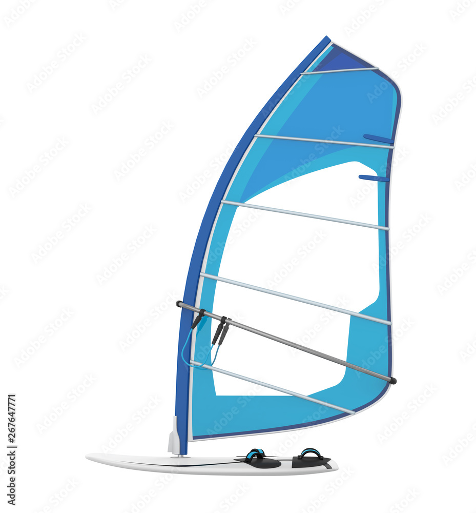 Windsurf Board Sail Isolated Windsurf Board Sail Isolated