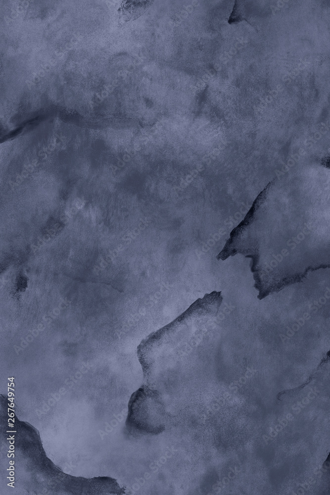 Naklejka premium The structure of blurred spots, ink, clouds and a set of wooden textures. Strokes of watercolor paints in blue on a white background. Illustration for packaging, designer bags, clothes, Wallpaper