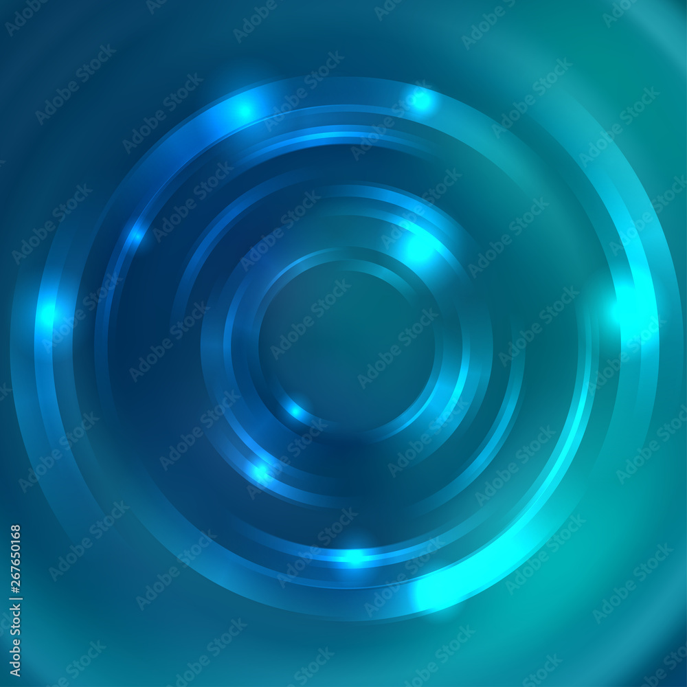 Blue abstract circle background, Vector design. Vector infinite round tunnel of shining flares. Blue abstract circle background, Vector design. Vector infinite round tunnel of shining flares.