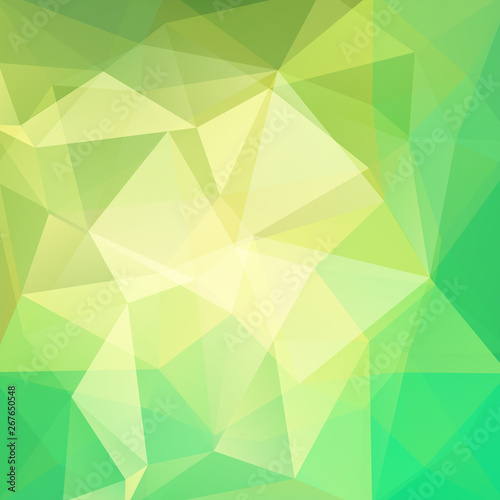 Abstract background consisting of yellow  green triangles. Geometric design for business presentations or web template banner flyer. Vector illustration