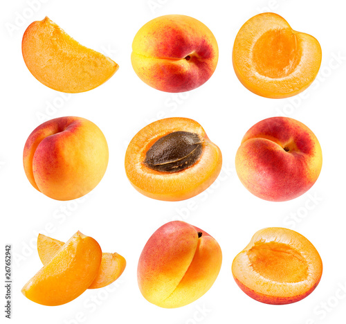 Apricot collection Clipping Path