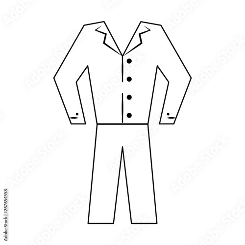 Male pijama clothes isolated cartoon