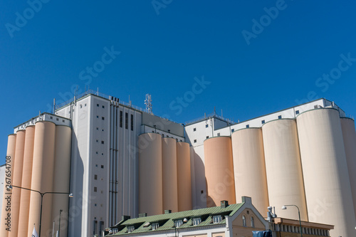 Set of storage tanks in the cityn of Malmö photo