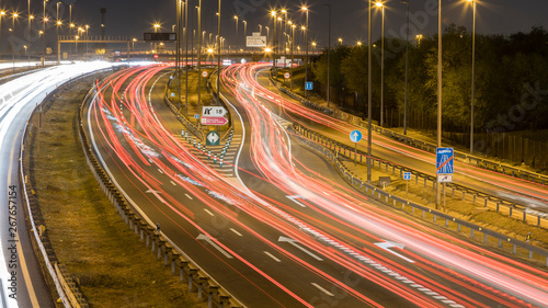 Obraz na płótnie rush hour in a highway w salonie