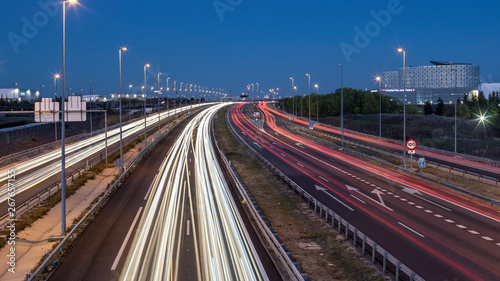 Obraz na płótnie rush hour in a highway w salonie