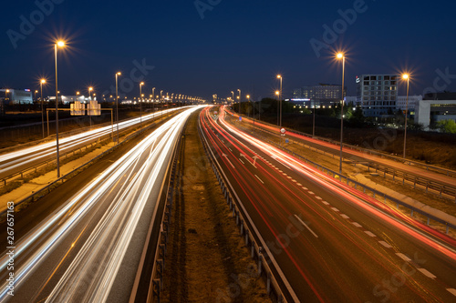 Obraz na płótnie rush hour in a highway w salonie