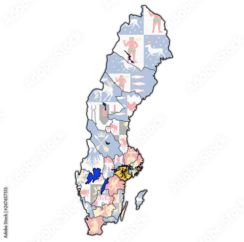 Sodermanland on map of swedish counties