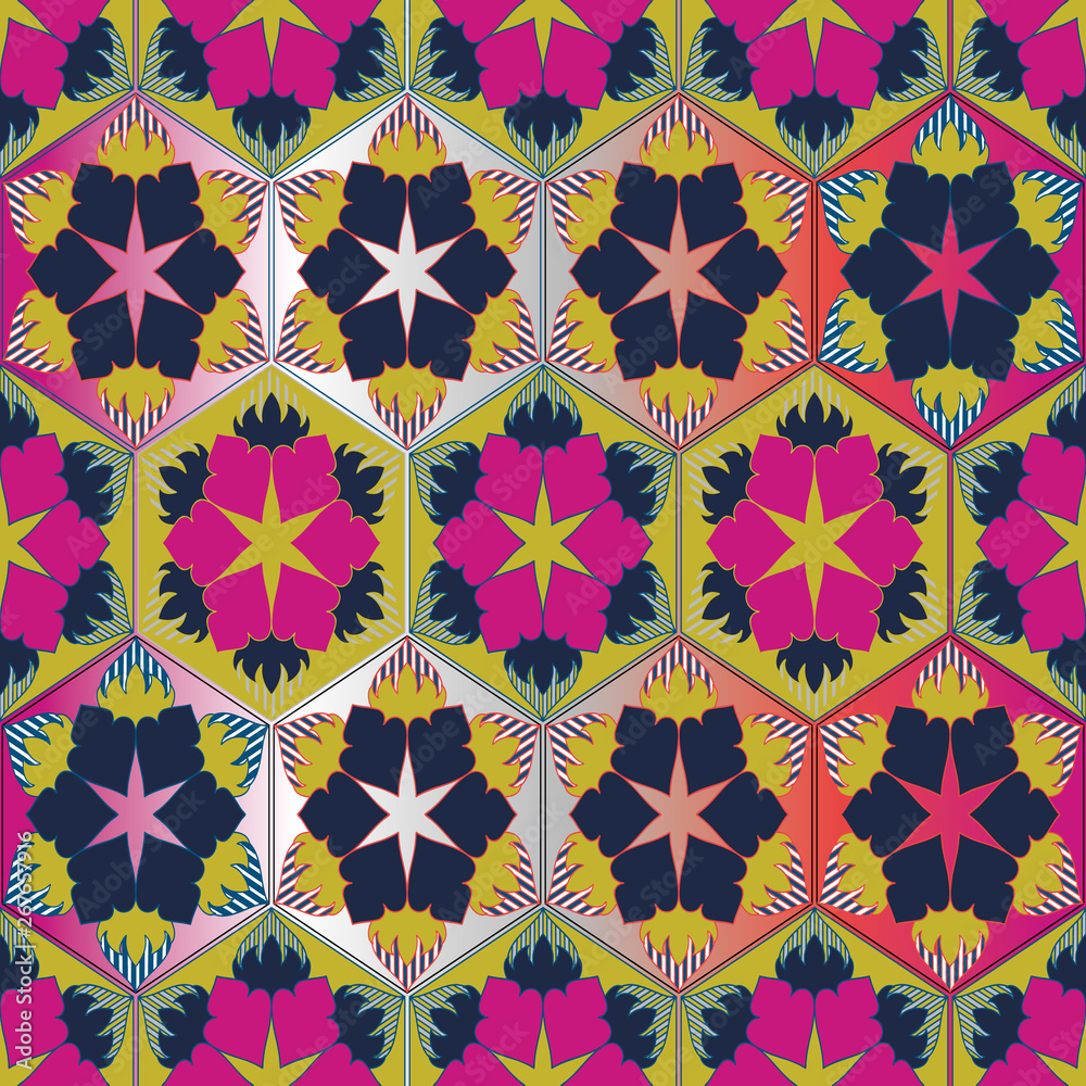 ORNATE PATTERN WITH MANDALA ELEMENTS