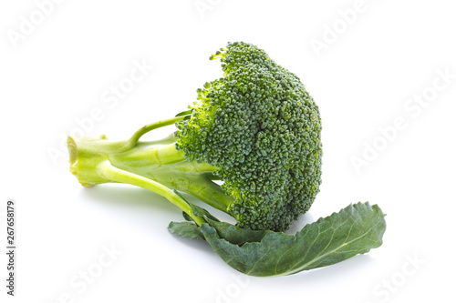 Broccoli. Brassica oleracea. Organic broccoli isolated