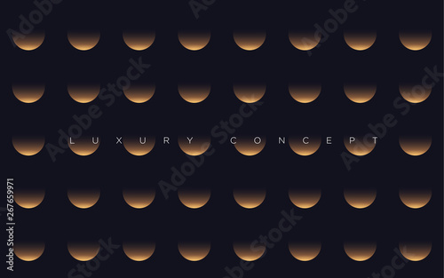 Black premium background with luxury dark gold bullion and golden line. Rich background for poster premium design. - Vector