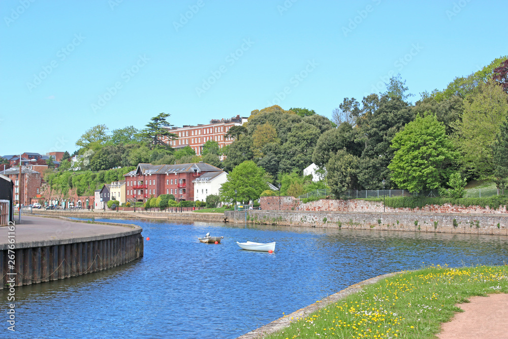 Fototapeta premium Lock on Exeter Canal , Devon