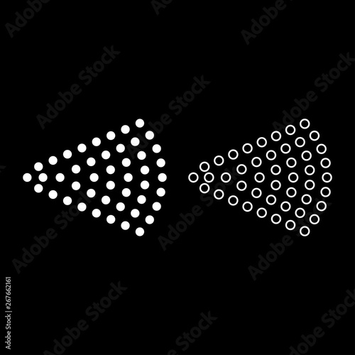 Spray Aerosol jet Water spray mist of atomizer from cosmetic bottle icon outline set white color vector illustration flat style image