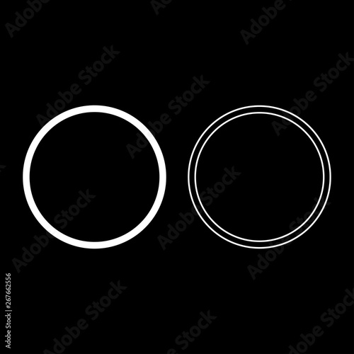Dry cleaning Drying cleaner's Clothes care symbols Washing concept Laundry sign icon outline set white color vector illustration flat style image