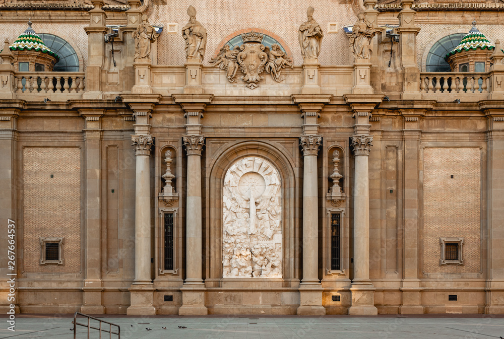 View of Basilica Pilar in Zaragoza , Spain.