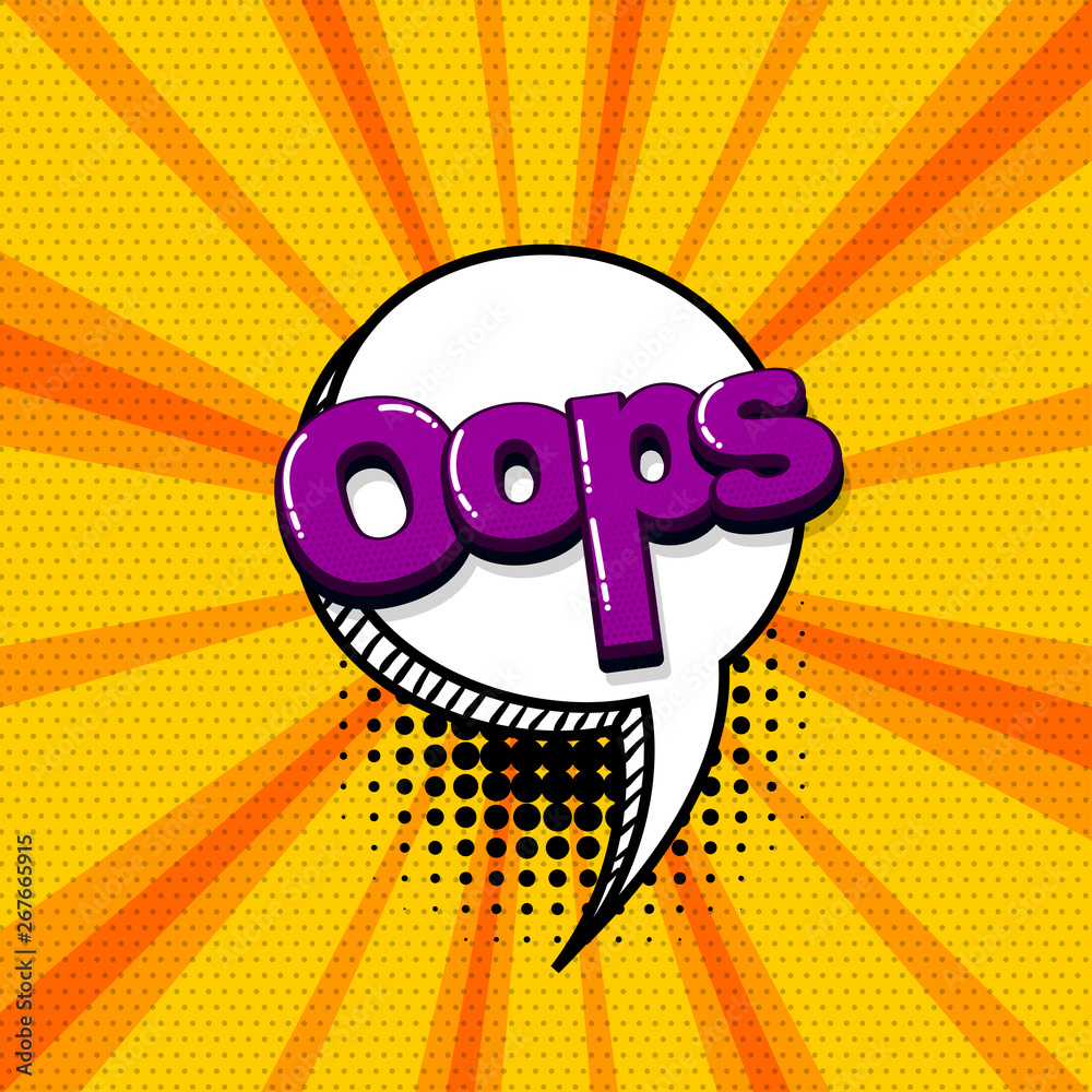 Obraz premium Pop art comic text