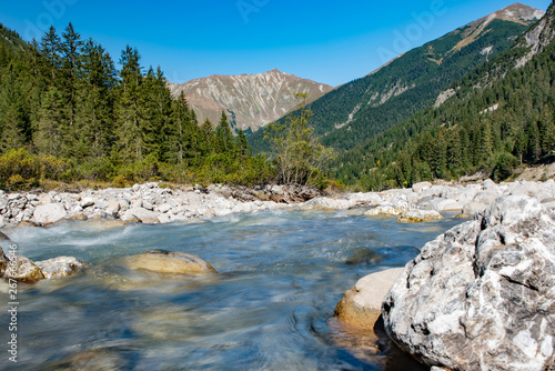 Lech River in the Alps