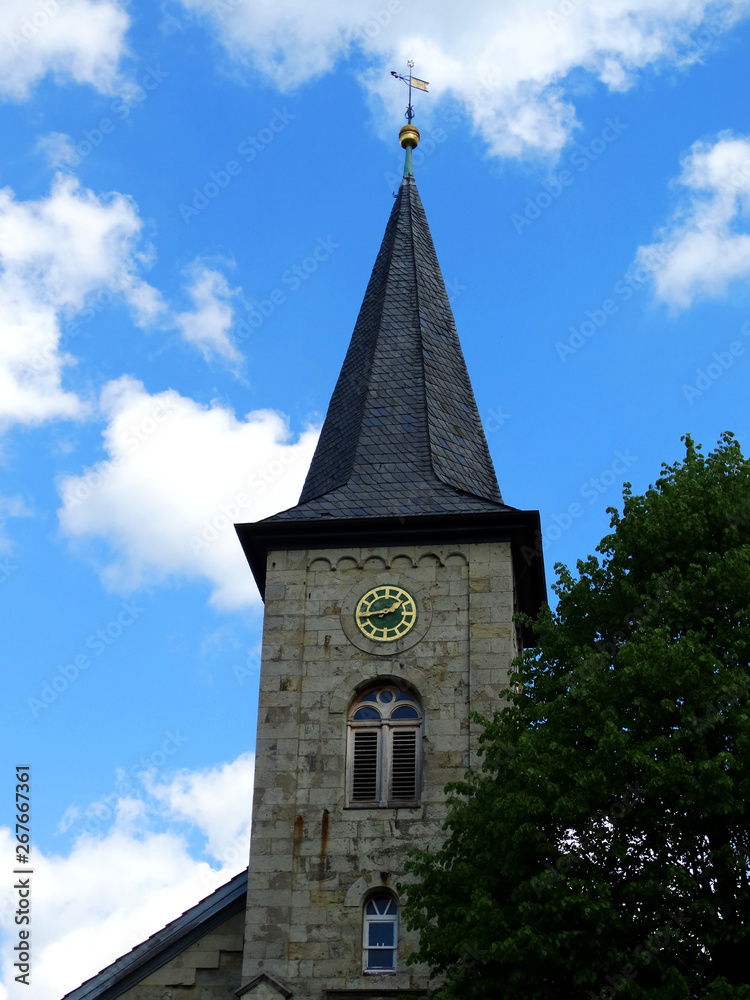 Kirchturm von der Kirche in Eimsen bei Alfeld Leine