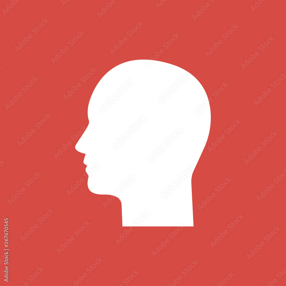 head profile icon vector head profile icon vector