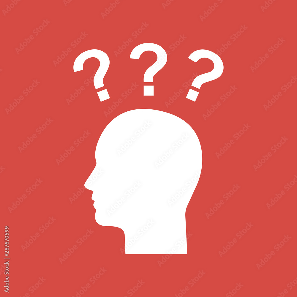 Pictograph of question mark and man icon illustration isolated vector sign symbol Pictograph of question mark and man icon illustration isolated vector sign symbol