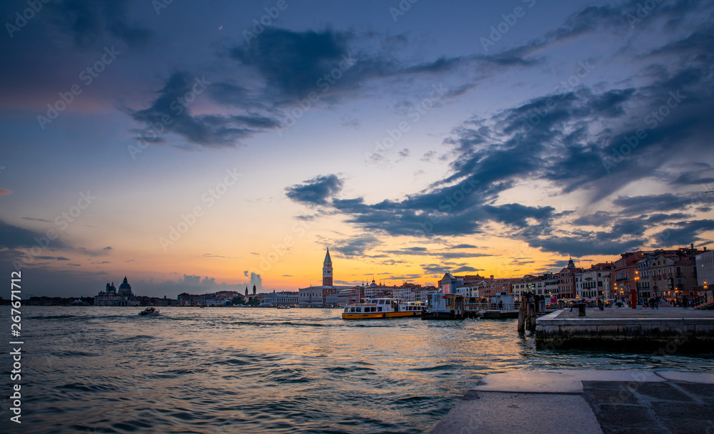 Grand Canal Venice in the evening, Italy, Europe