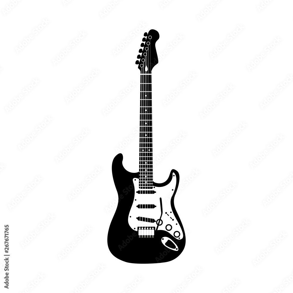 Electric Guitar Silhouette.