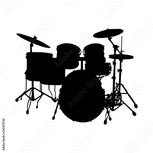 Drum Set Silhouette photo