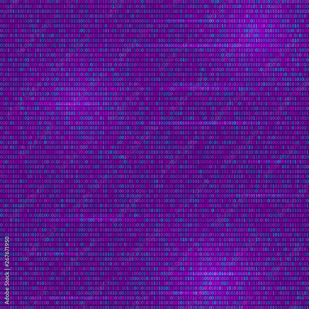 Binary code background. Programming code. Dark net or big data theme. Bright neon colors matrix backdrop vector illustration. Digital web technology. Easy to edit template for your design projects. Binary code background. Programming code. Dark net or big data theme. Bright neon colors matrix backdrop vector illustration. Digital web technology. Easy to edit template for your design projects.
