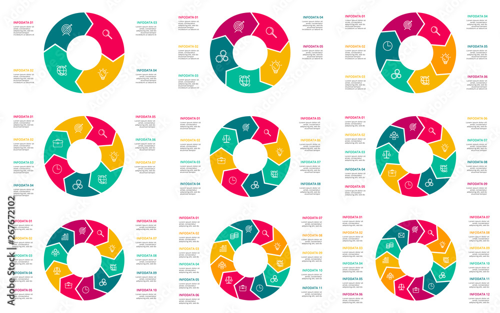 Фотография Vector geometric infographic set