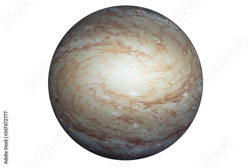 Fototapeta Naklejka Na Ścianę i Meble -  Fantastic star planet, isolated on white background. Elements of this image were furnished by ESA-Hubble. 