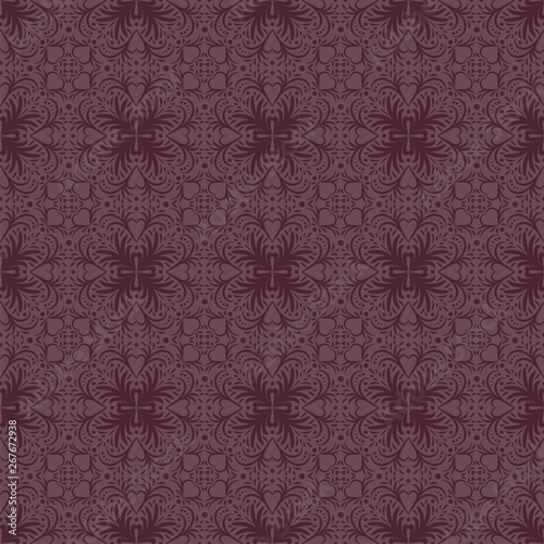 Seamless vector pattern Moroccan tile design in purple shades