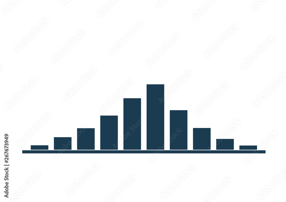 Fototapeta premium column growth and decrease chart