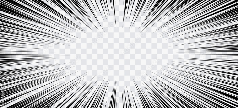 Comic book action lines. Speed lines Manga frame Comic book action lines. Speed lines Manga frame
