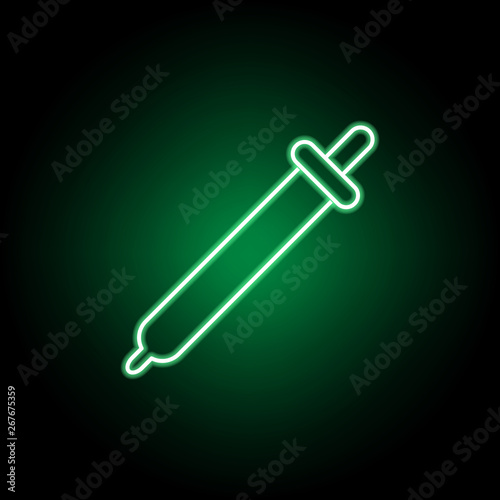 Medical, dropper icon in neon style. Element of medicine illustration. Signs and symbols icon can be used for web, logo, mobile app, UI, UX