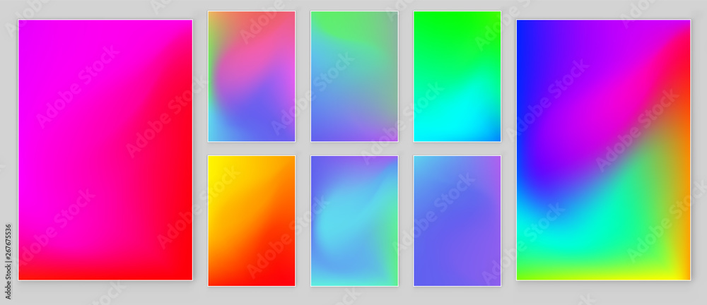 Bright colors gradient abstract background. Vector template.