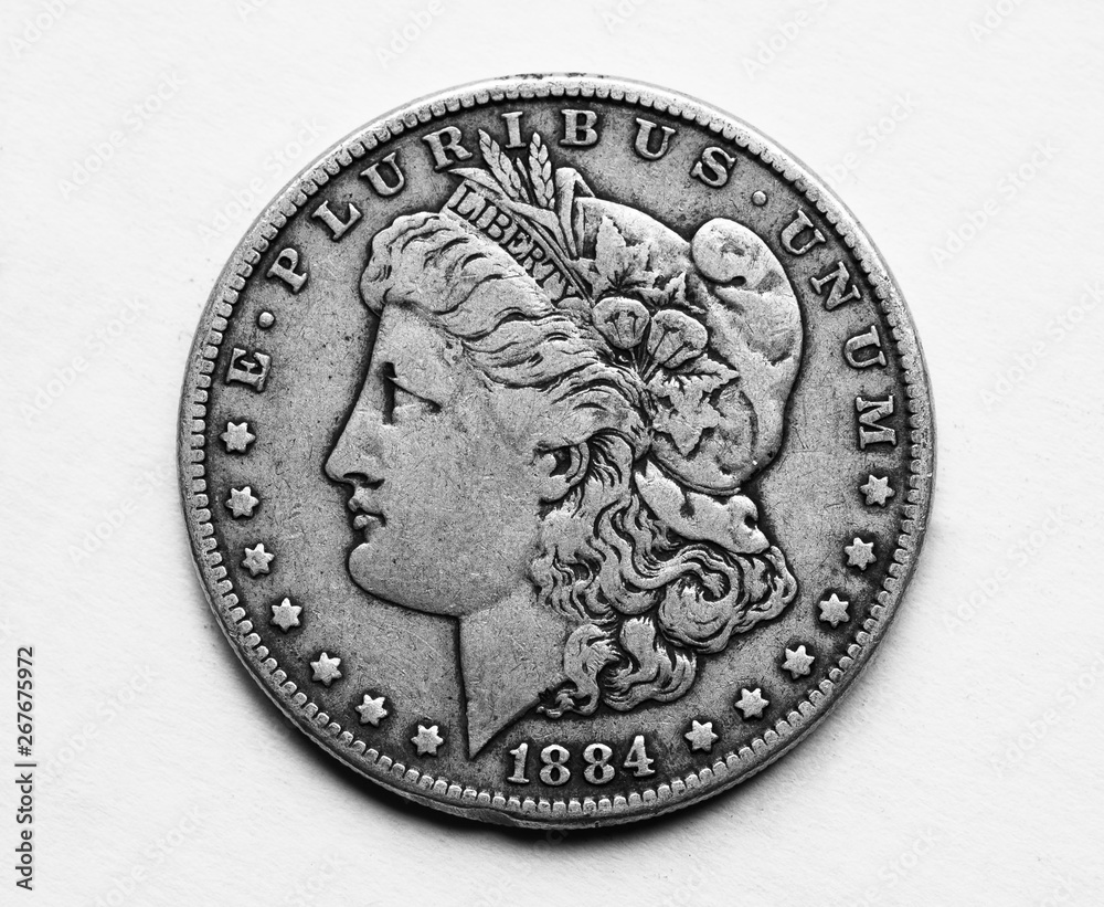 Фотография 1884 US Morgan Silver Dollar