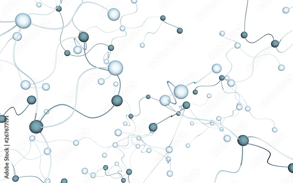 Neural network. Social network. Futuristic dna, deoxyribonucleic acid. Abstract molecule, cell illustration, mycelium. Light background. 3D illustration Neural network. Social network. Futuristic dna, deoxyribonucleic acid. Abstract molecule, cell illustration, mycelium. Light background. 3D illustration