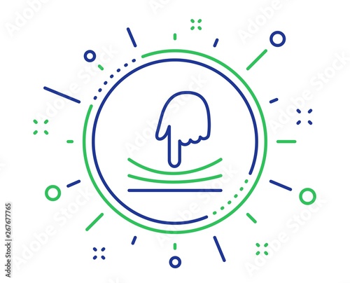 Elastic line icon. Resilience material sign. Quality design elements. Technology elastic button. Editable stroke. Vector