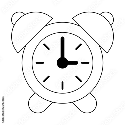 Alarm clock cartoon isolated