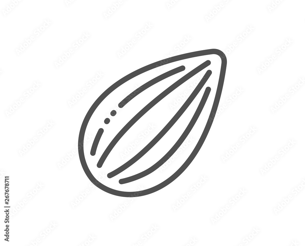 Fotografija Almond nut line icon