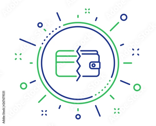 Credit card or cash line icon. Payment methods sign. Quality design elements. Technology payment methods button. Editable stroke. Vector