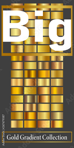 Gold background texture vector icon seamless pattern. Vector golden, copper, brass and metal gradient template.