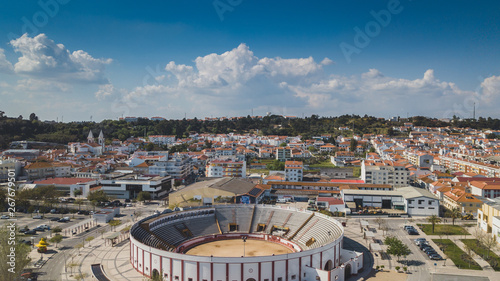 Inside view of Square of bulls in Coruche, Portugal